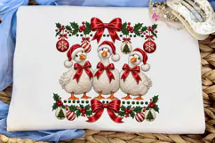 Christmas Geese PNG Sublimation Design Product Image 1