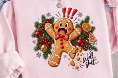 Funny Gingerbread Man PNG Sublimation Product Image 3