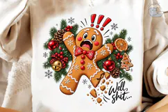 Funny Gingerbread Man PNG Sublimation Product Image 4
