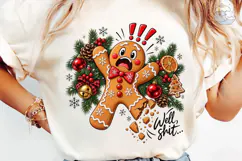 Funny Gingerbread Man PNG Sublimation Product Image 6