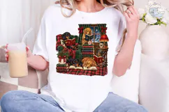 Cozy Dogs Reading PNG Sublimation Design Product Image 4