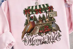 Merry & Wild Christmas Trees PNG Shirt Product Image 1
