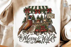 Merry & Wild Christmas Trees PNG Shirt Product Image 3