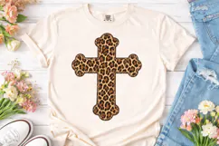 Leopard Cross PNG Sublimation Design Product Image 2