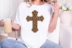 Leopard Cross PNG Sublimation Design Product Image 1