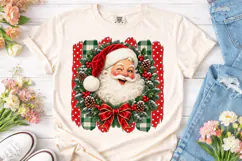 Santa Christmas Wreath PNG Sublimation D Product Image 2