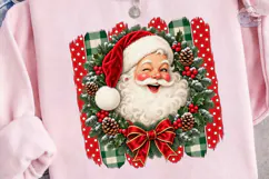 Santa Christmas Wreath PNG Sublimation D Product Image 3