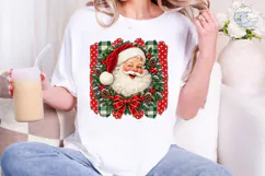 Santa Christmas Wreath PNG Sublimation D Product Image 5