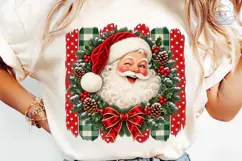 Santa Christmas Wreath PNG Sublimation D Product Image 6