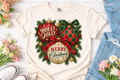 Holly Jolly Merry Christmas PNG Sublimat Product Image 2