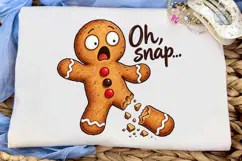 Oh Snap Gingerbread PNG Sublimation Desi Product Image 5