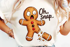 Oh Snap Gingerbread PNG Sublimation Desi Product Image 6