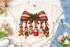 Christmas Bow Ornaments PNG Sublimation Product Image 2