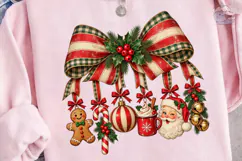 Christmas Bow Ornaments PNG Sublimation Product Image 1