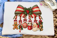 Christmas Bow Ornaments PNG Sublimation Product Image 5