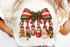 Christmas Bow Ornaments PNG Sublimation Product Image 6