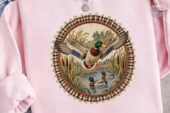 Duck Pond Embroidery PNG Shirt Design Product Image 1