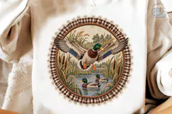 Duck Pond Embroidery PNG Shirt Design Product Image 3