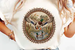 Duck Pond Embroidery PNG Shirt Design Product Image 6