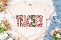 Teacher Christmas PNG Sublimation Design Product Image 2