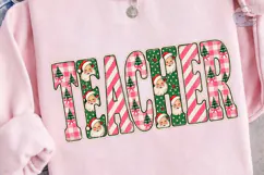 Teacher Christmas PNG Sublimation Design Product Image 3