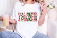 Teacher Christmas PNG Sublimation Design Product Image 1