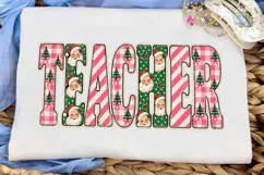Teacher Christmas PNG Sublimation Design Product Image 5