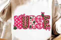 Nurse Christmas PNG Sublimation Shirt De Product Image 4