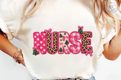Nurse Christmas PNG Sublimation Shirt De Product Image 6
