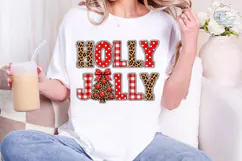 Holly Jolly Leopard Christmas PNG Sublim Product Image 1