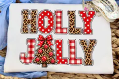 Holly Jolly Leopard Christmas PNG Sublim Product Image 2