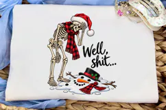 Skeleton Santa Christmas PNG Shirt Desig Product Image 5