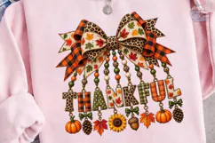 Thankful Fall Bow PNG Sublimation Shirt Product Image 2