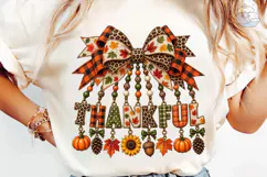 Thankful Fall Bow PNG Sublimation Shirt Product Image 6
