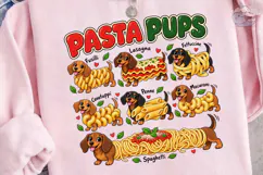 Pasta Pups Dachshund PNG Sublimation Des Product Image 3