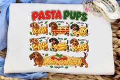 Pasta Pups Dachshund PNG Sublimation Des Product Image 6