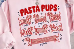 Pasta Pups Dachshund PNG Shirt Design Product Image 3