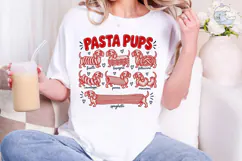 Pasta Pups Dachshund PNG Shirt Design Product Image 5