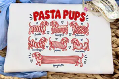 Pasta Pups Dachshund PNG Shirt Design Product Image 1