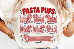 Pasta Pups Dachshund PNG Shirt Design Product Image 6