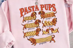 Pasta Pups Dachshund PNG Shirt Design Product Image 2
