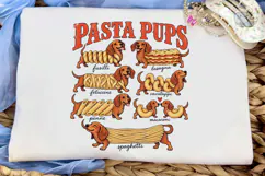 Pasta Pups Dachshund PNG Shirt Design Product Image 5