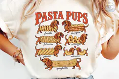 Pasta Pups Dachshund PNG Shirt Design Product Image 6