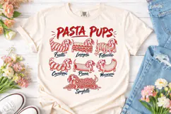 Pasta Pups PNG Sublimation Shirt Design Product Image 2