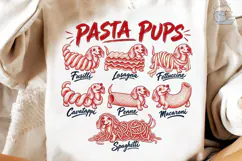 Pasta Pups PNG Sublimation Shirt Design Product Image 3