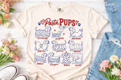 Pasta Pups Dachshund PNG Sublimation Des Product Image 2