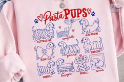 Pasta Pups Dachshund PNG Sublimation Des Product Image 1