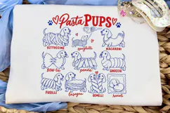 Pasta Pups Dachshund PNG Sublimation Des Product Image 5