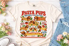 Pasta Pups Dog PNG Sublimation Design Product Image 2