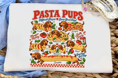 Pasta Pups Dog PNG Sublimation Design Product Image 5